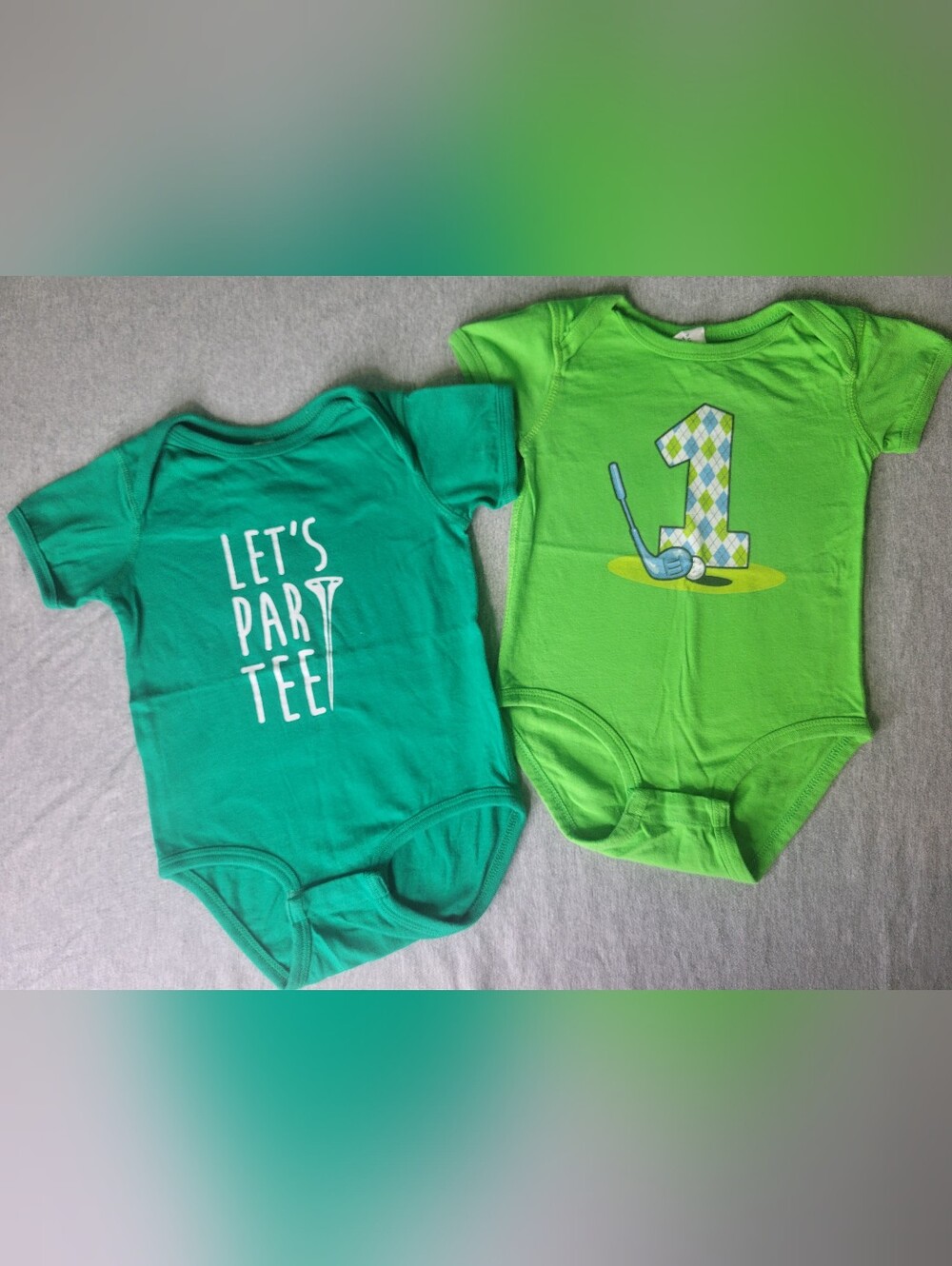 18mth Golf One-Piece Bodysuit Toddler Baby 'Let's Par Tee' Birthday Rabbit Skins
